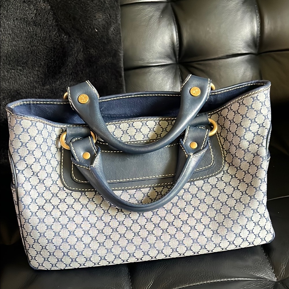 Celine Blue and Gray Women's Bag